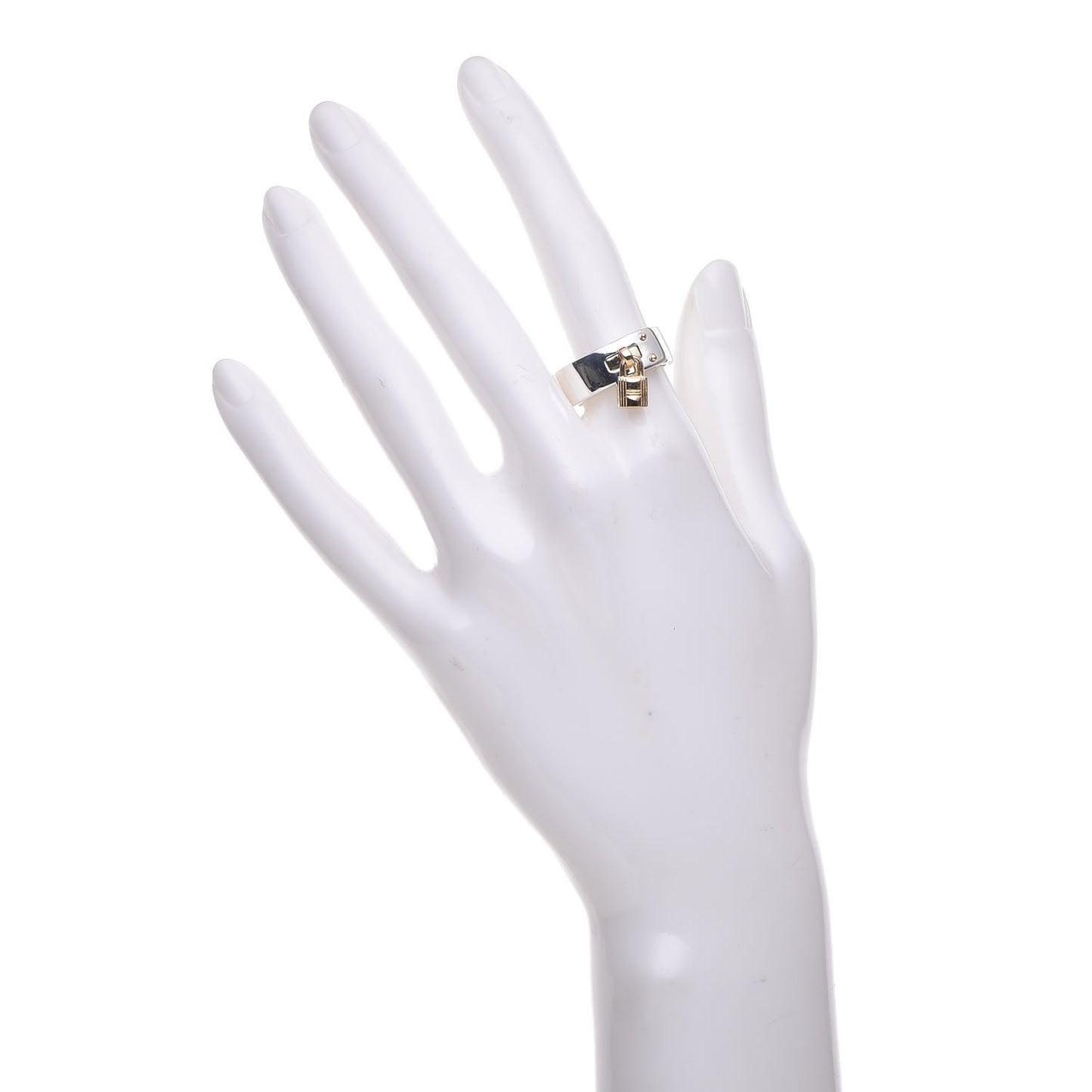 Sterling Silver 18K Yellow Gold Kelly Cadena Ring 54 6.25