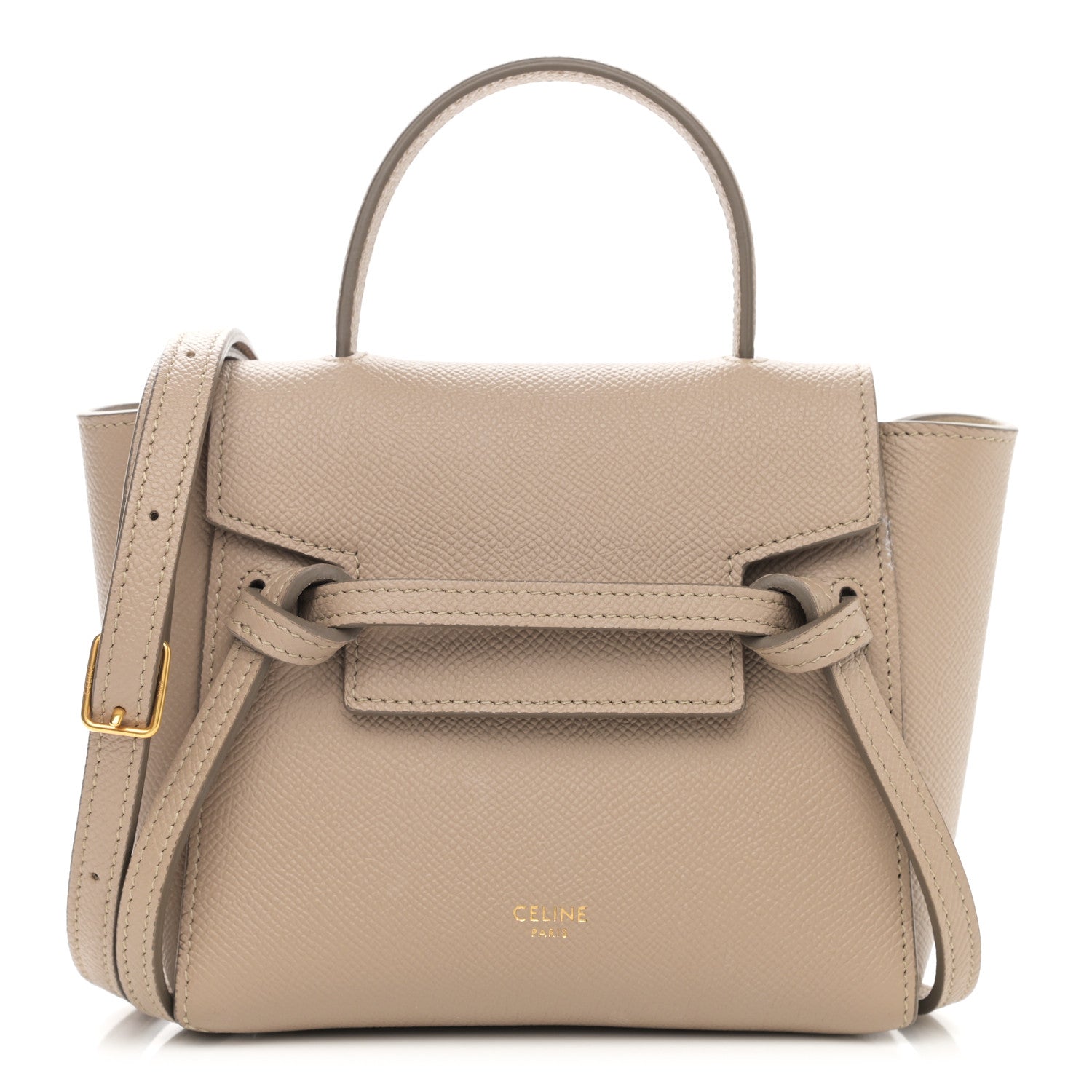 Celine Grained Calfskin Pico Belt Bag Light Taupe 1 of 10