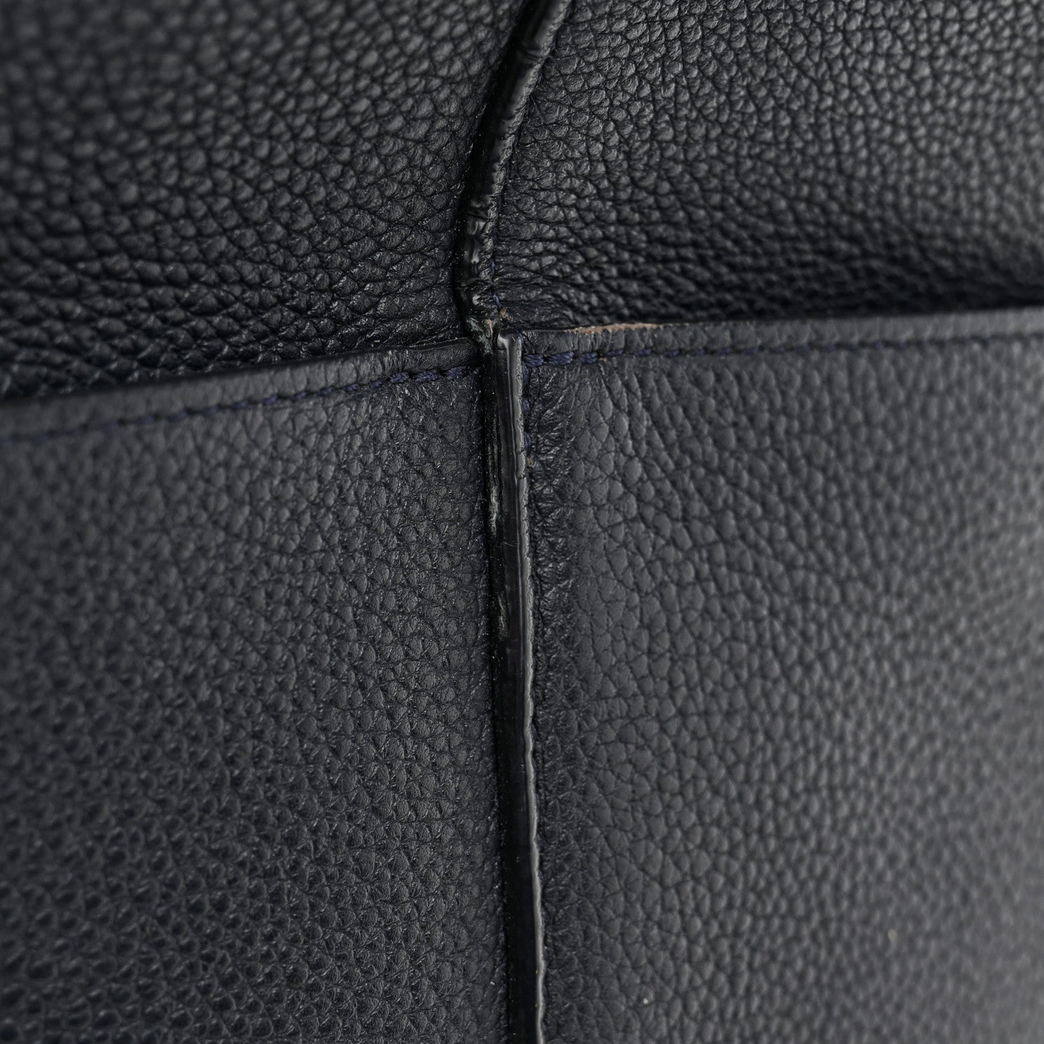 Celine Soft Grained Calfskin Sangle Bucket Bag Navy Blue 12 of 15