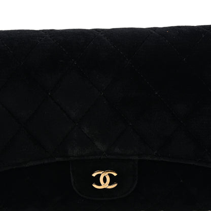 Chanel Velvet Quilted Wallet On Removable Chain Black 9 of 11