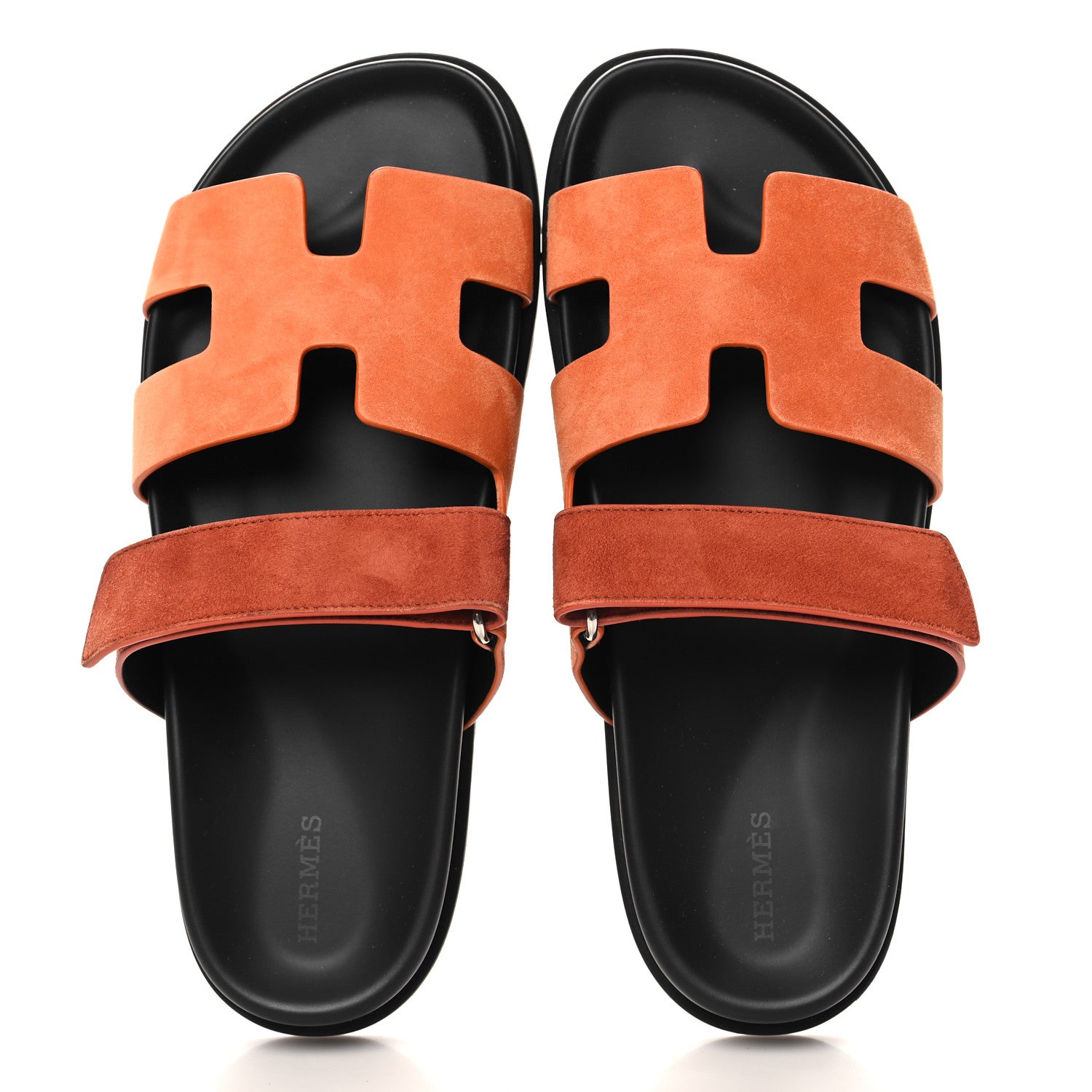 Hermes Suede Goatskin Womens Chypre Sandals 41 Rose Bois De Santal Rouge De Turin 2 of 10