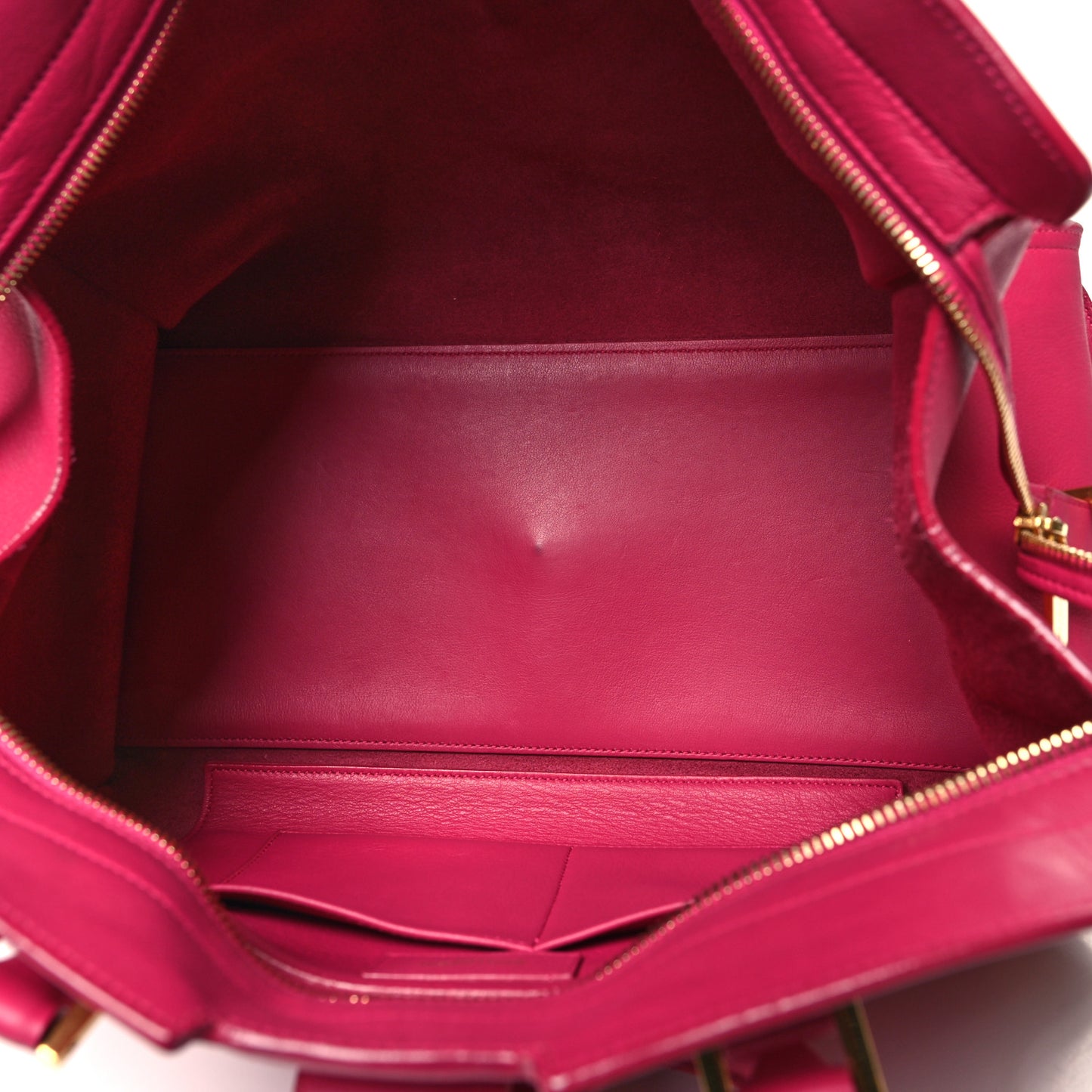 Calfskin Medium Classic Y Cabas Fuchsia