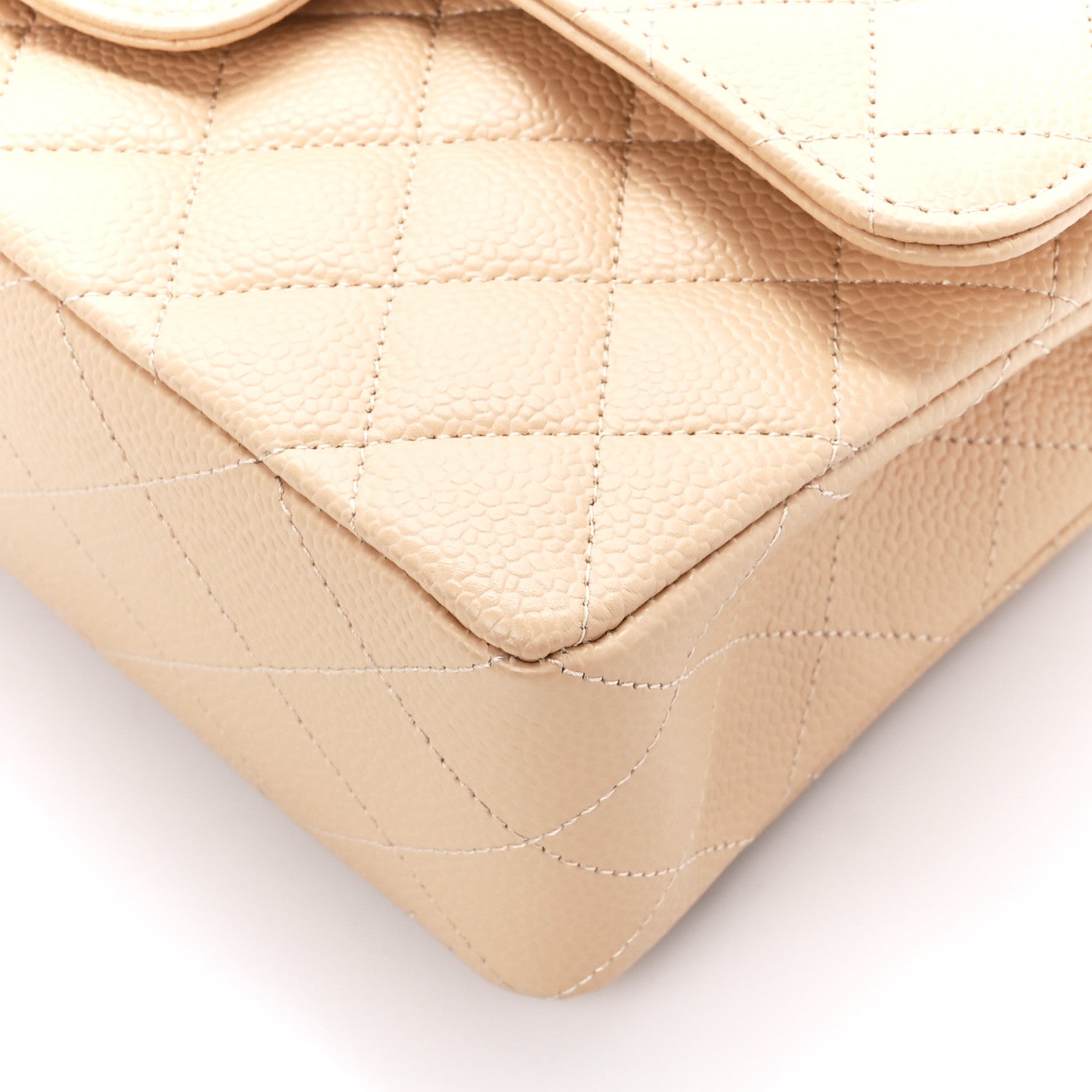 Chanel Caviar Quilted Small Double Flap Beige 11 of 12