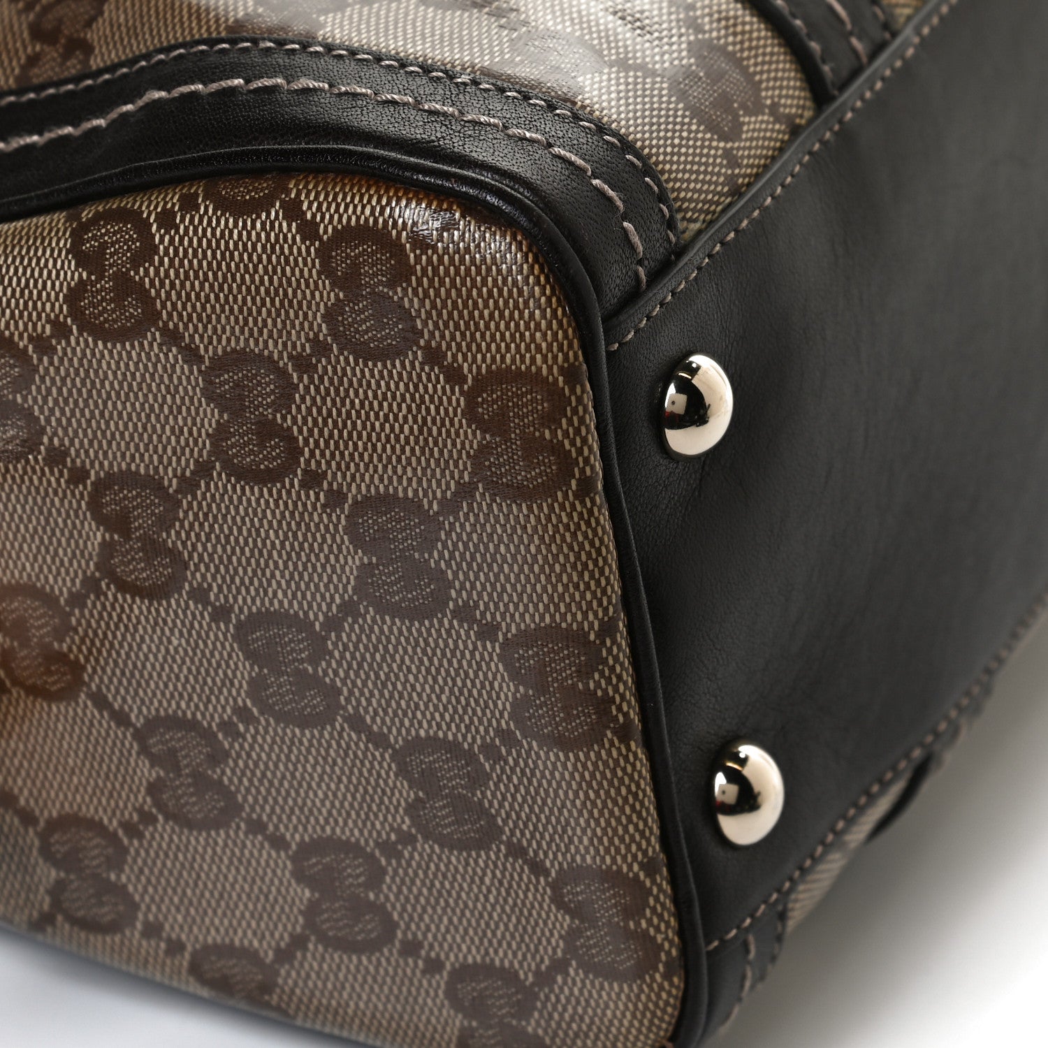 Gucci Crystal Monogram Duchessa Boston Bag Brown 13 of 14