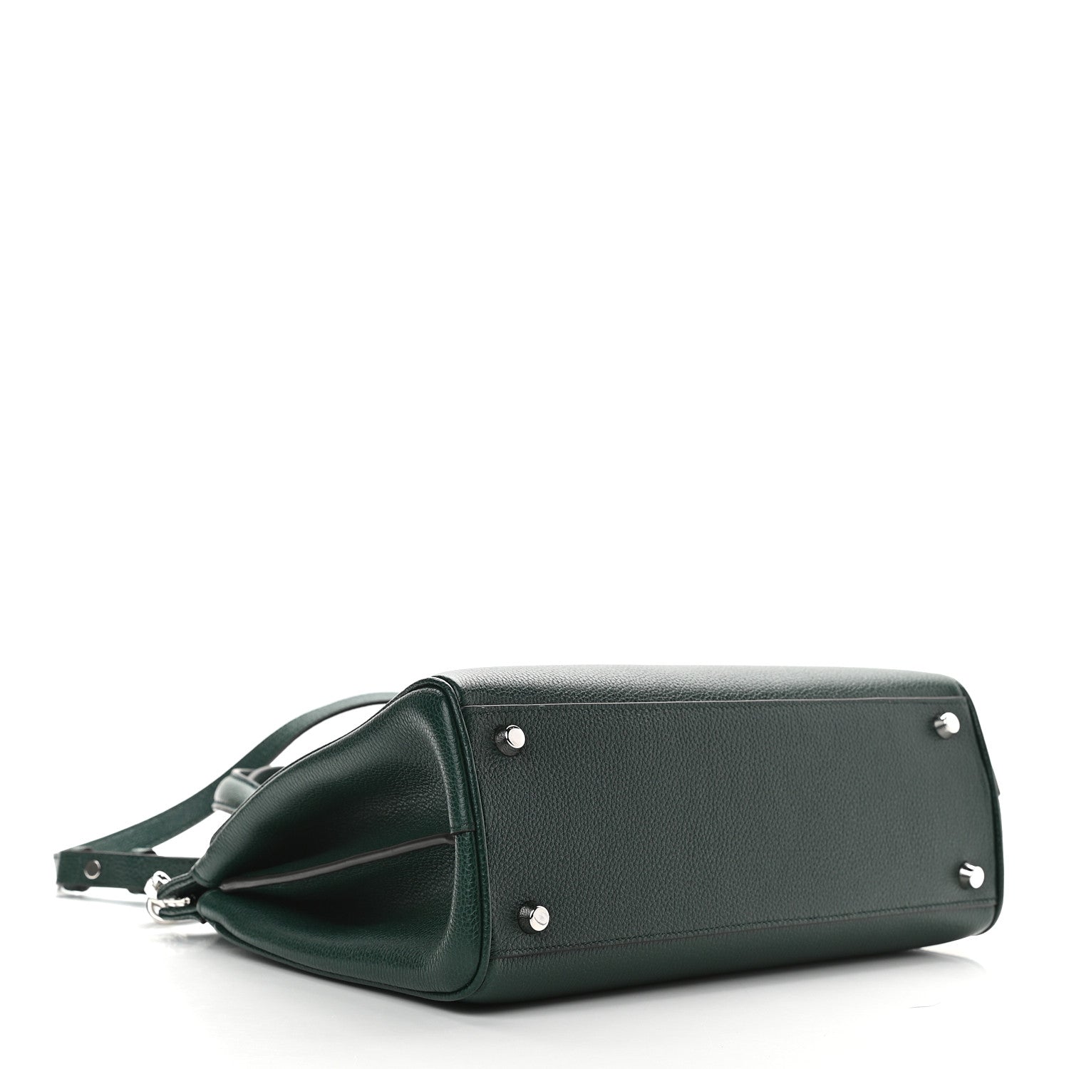 Gucci Grainy Calfskin Small Zumi Top Handle Bag Vintage Green 4 of 11