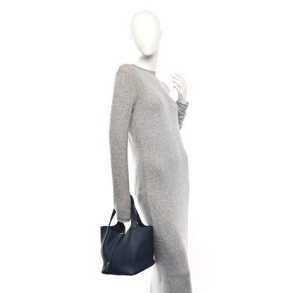 Hermes Taurillon Clemence Picotin Lock 22 MM Bleu Nuit 2 of 10