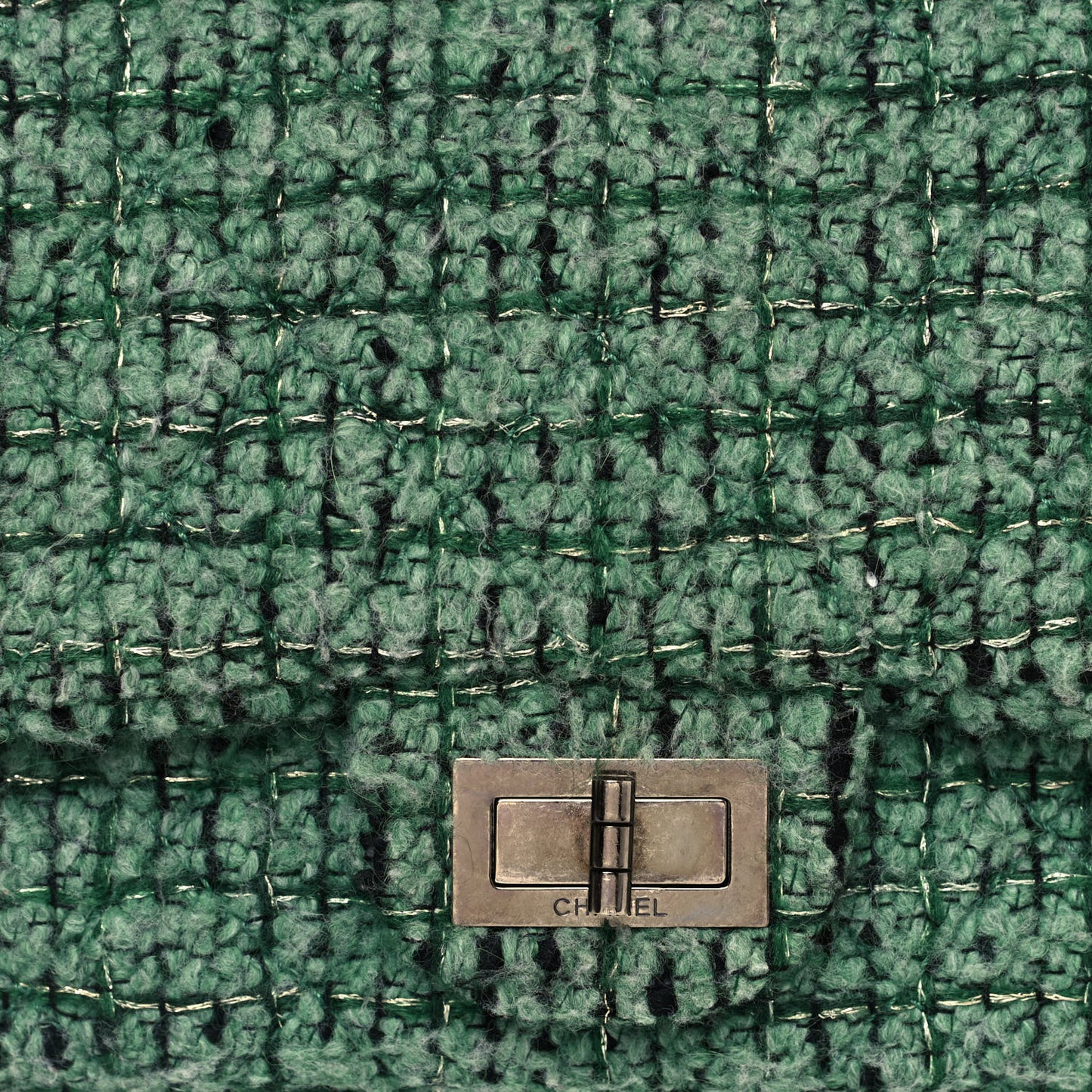 Tweed Easy 2.55 Reissue XXL Maxi Flap Green