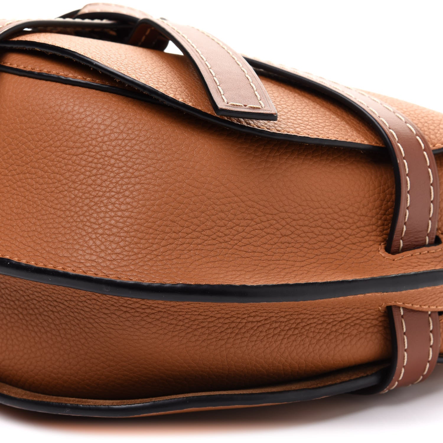 Loewe Grained Calfskin Small Gate Crossbody Bag Caramel Pecan 9 of 10