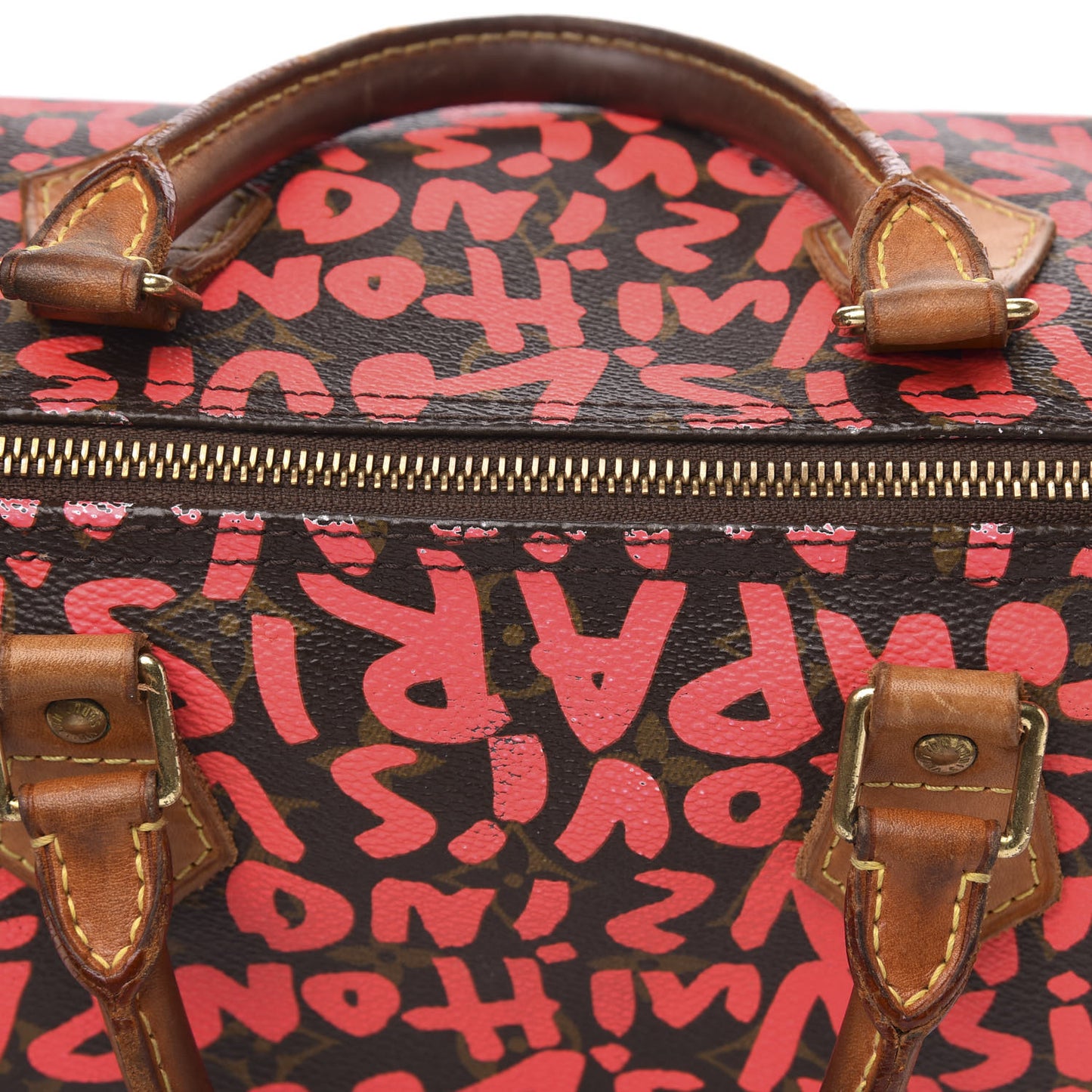 Monogram Graffiti Speedy 30 Fuchsia