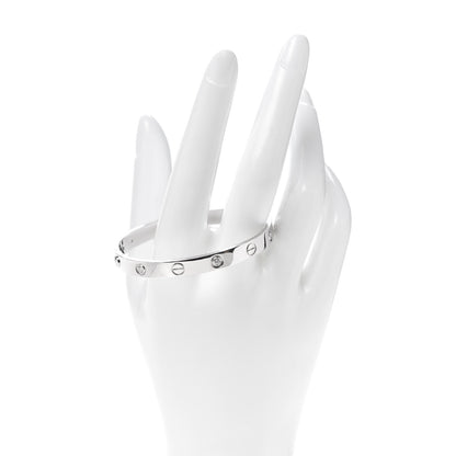 Cartier 18K White Gold 6 Diamond LOVE Bracelet 16 2 of 6