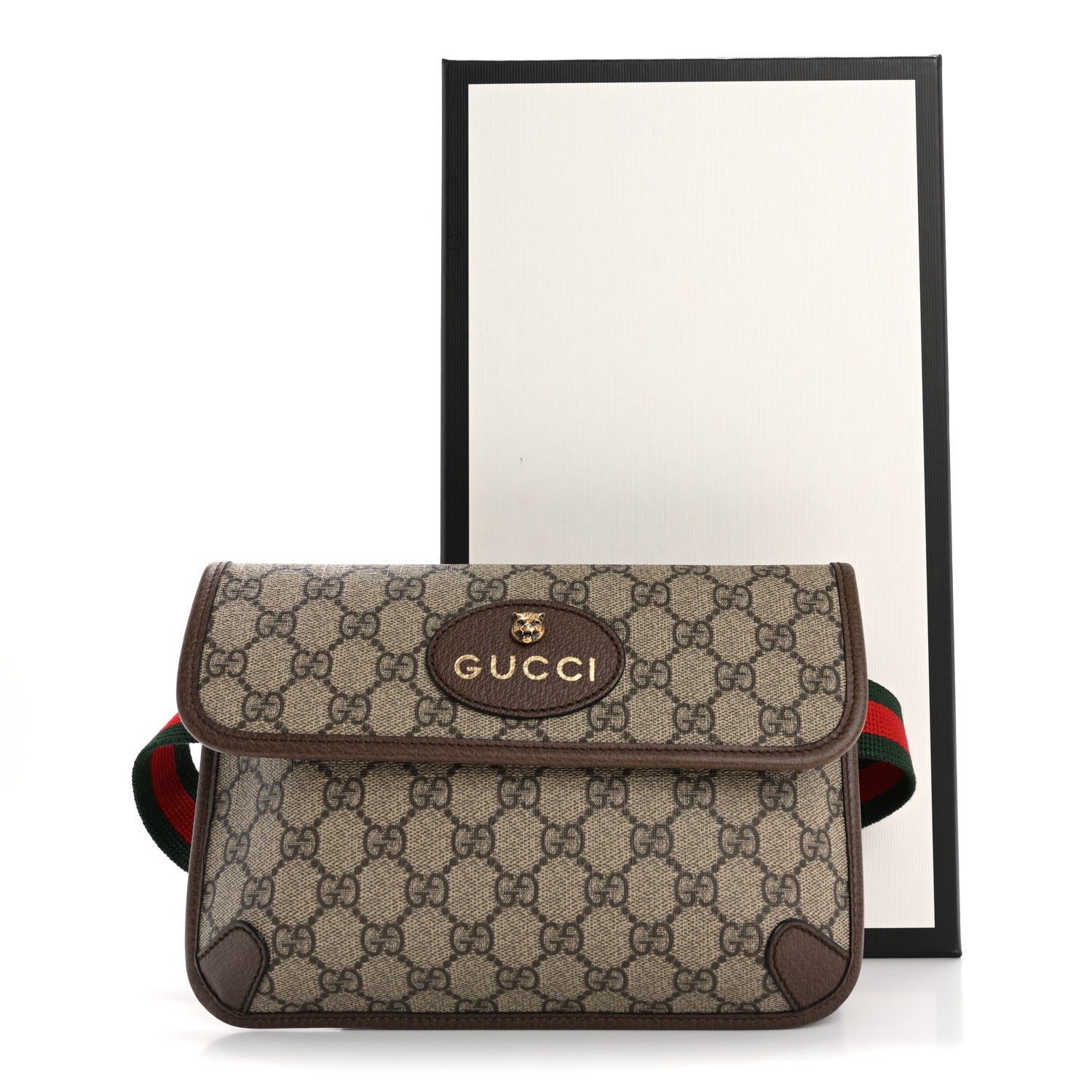 Gucci GG Supreme Monogram Neo Vintage Web Belt Bag Brown 11 of 11