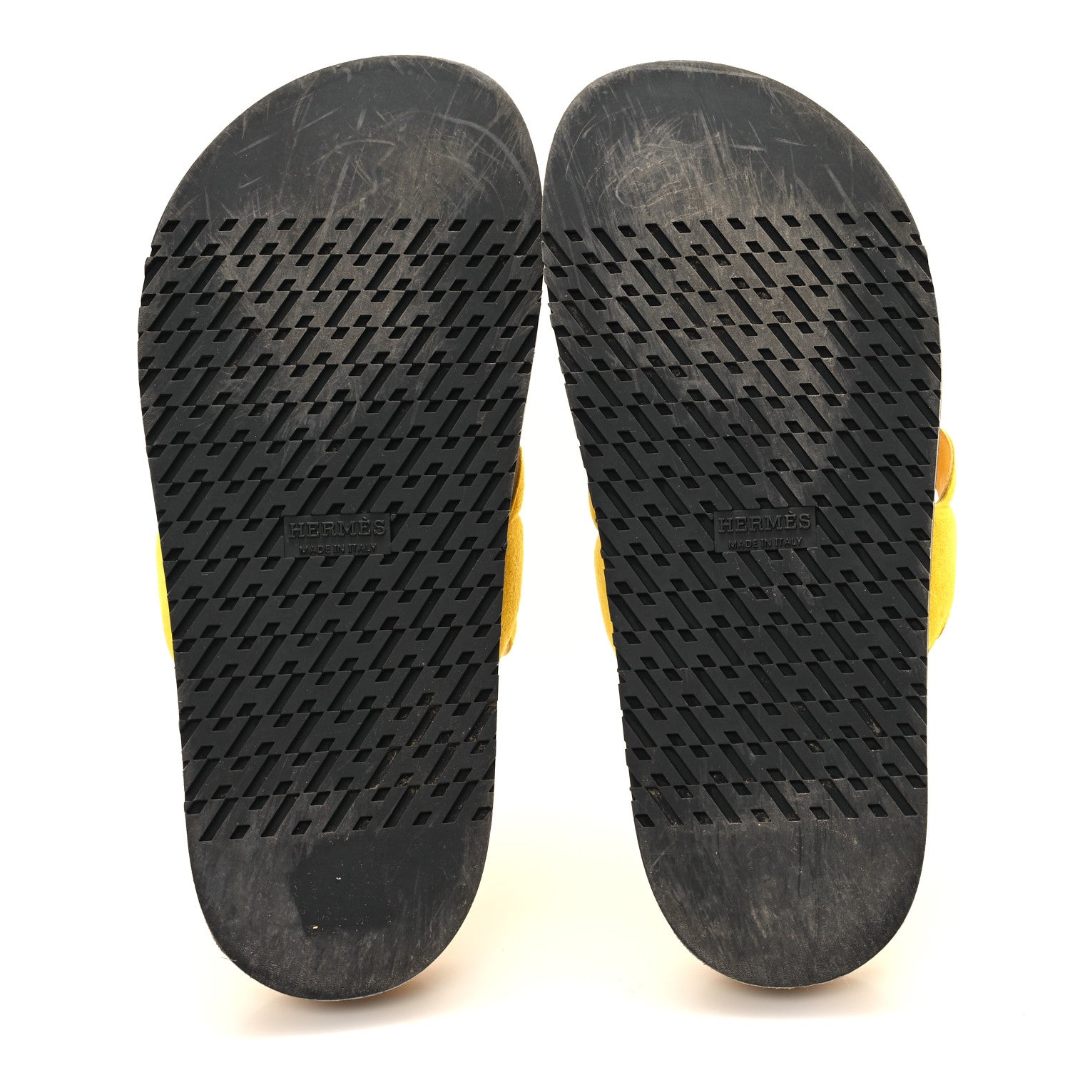 Hermes Suede Goatskin Extra Sandals 39 Jaune Sable 6 of 9