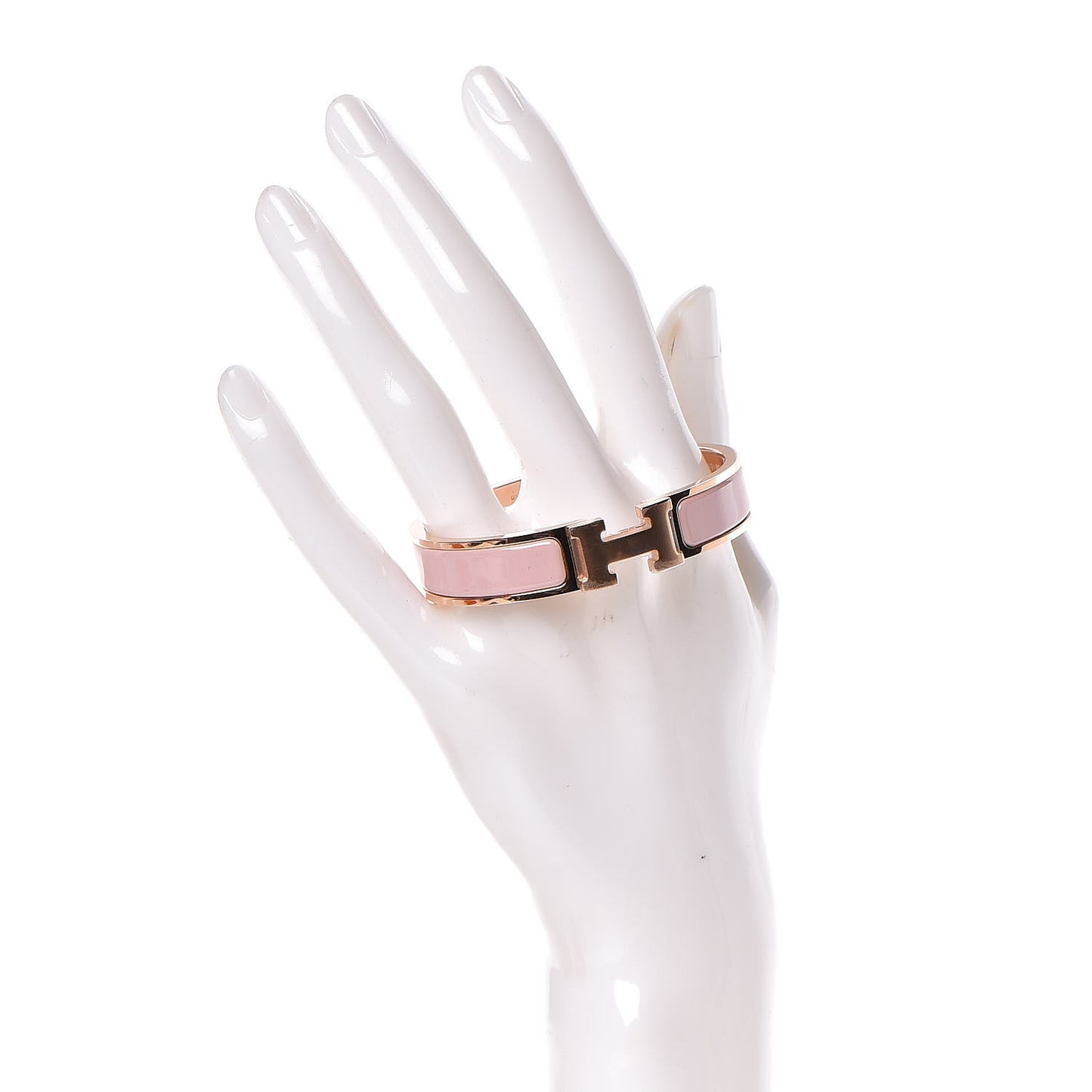 Enamel Narrow Clic Clac H Bracelet PM Rose Cassata