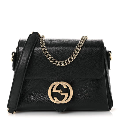 Gucci Dollar Calfskin Interlocking G Crossbody Bag Black 1 of 15