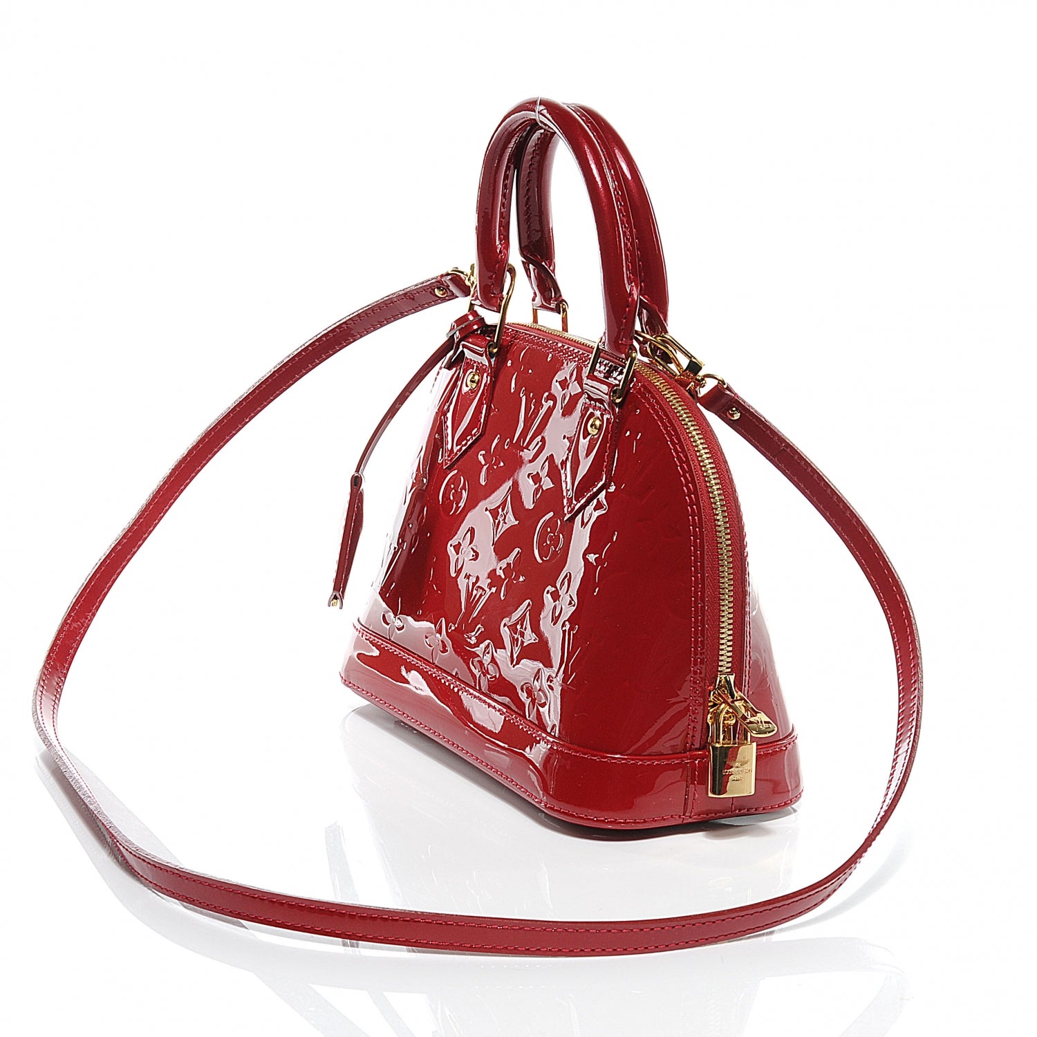 Louis Vuitton Vernis Alma BB Pomme D'Amour 7 of 9