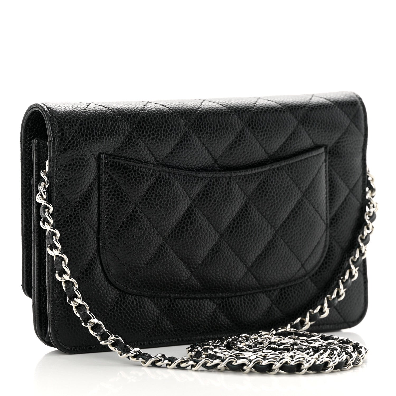 Chanel Caviar Quilted Wallet on Chain WOC Black 2 of 12