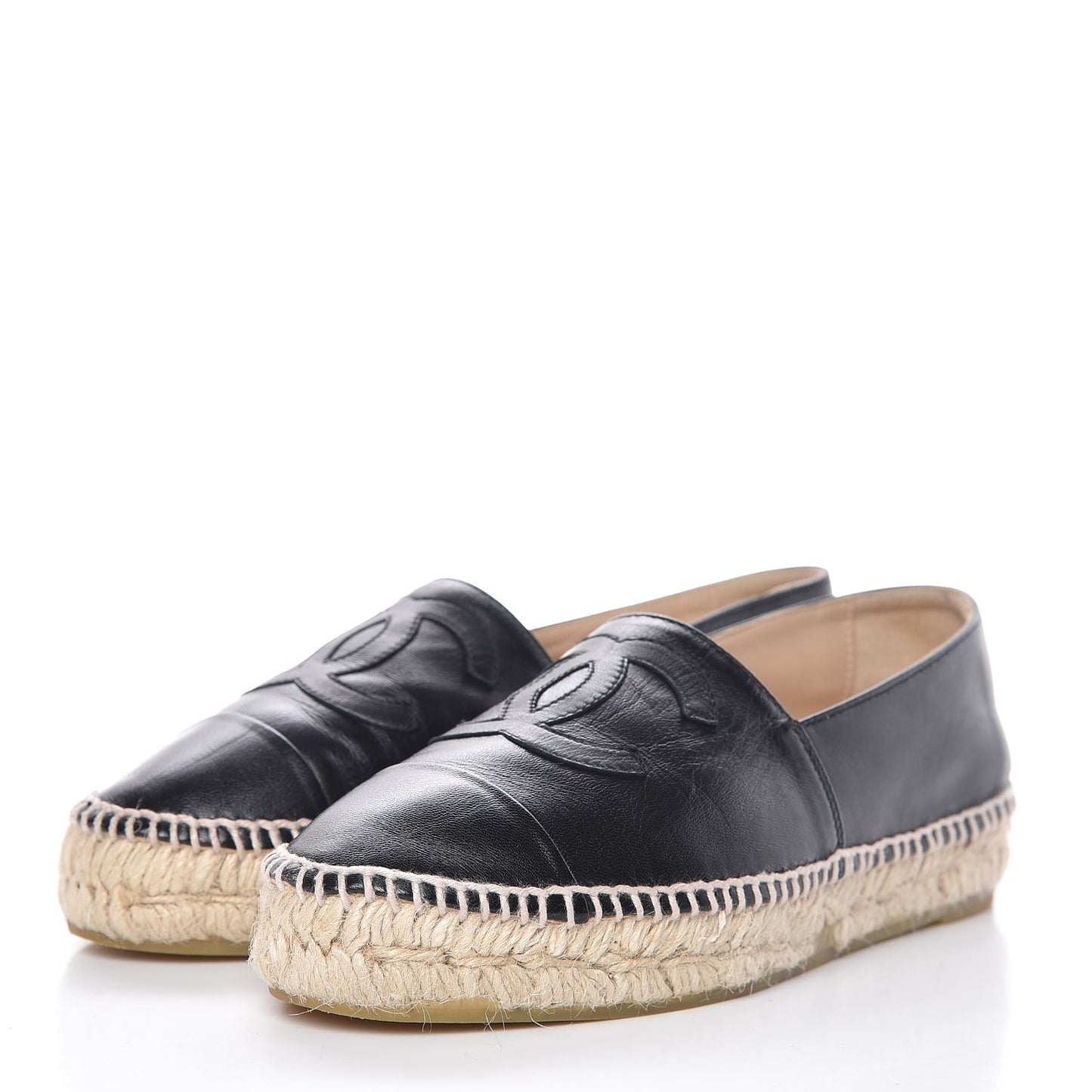 Lambskin CC Espadrilles 36 Black