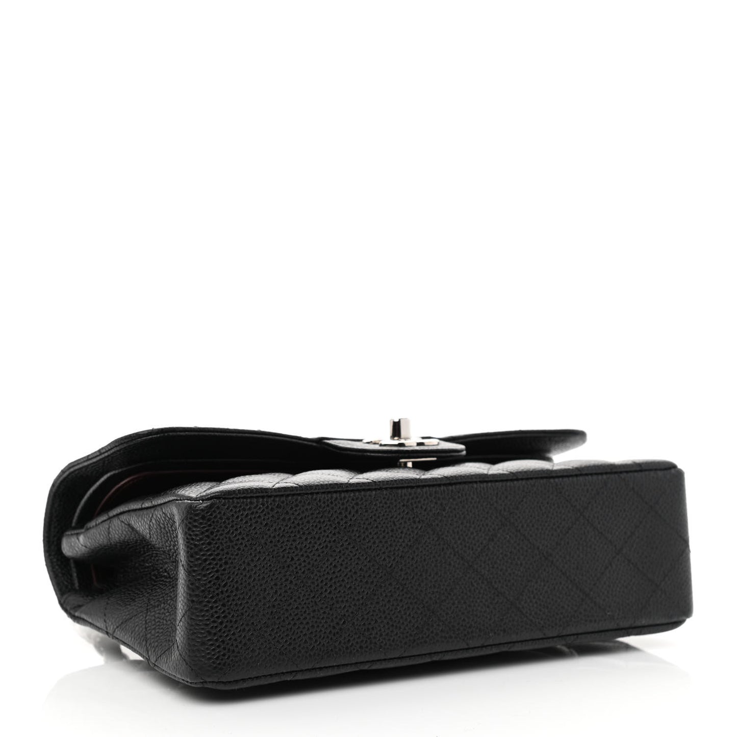 Caviar Quilted Small Double Flap Black