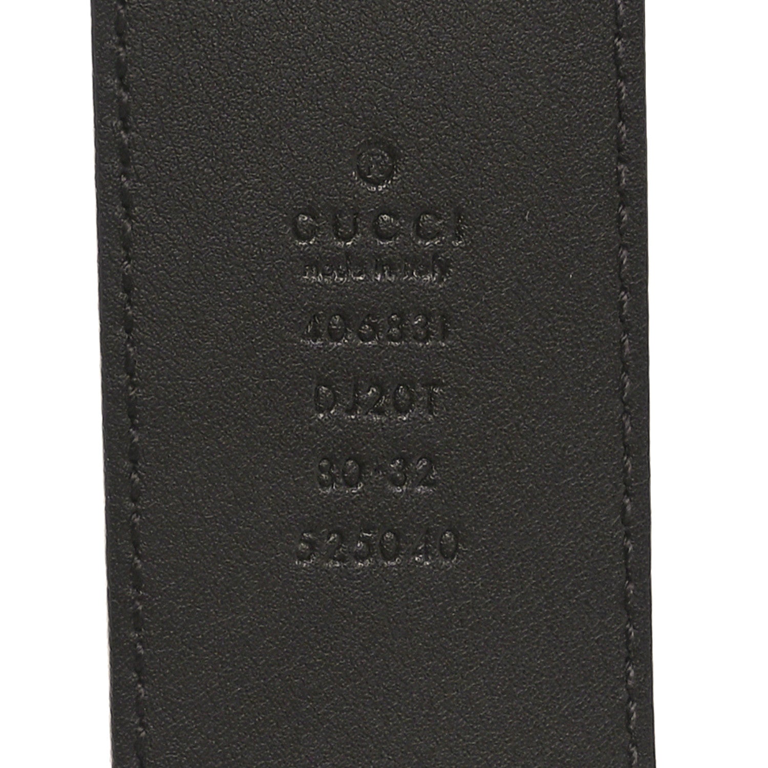 Gucci Textured Calfskin Double G 40mm Belt 80 32  Dark Cocoa 5 of 5