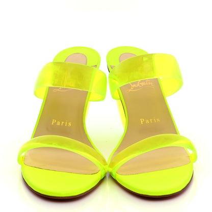 Christian Louboutin PVC Ovida 85 Slide Sandals 38.5 Yellow 2 of 9