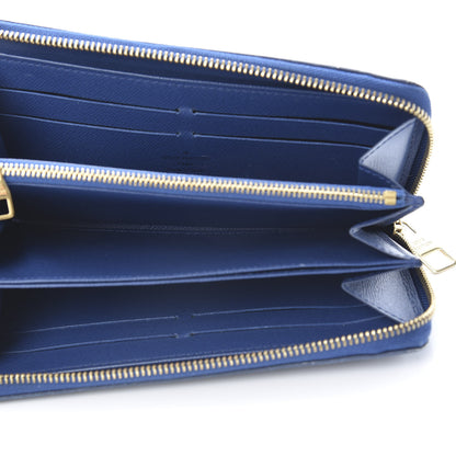 Louis Vuitton Supple Calfskin Paname Flight Zippy Wallet Blue 5 of 15