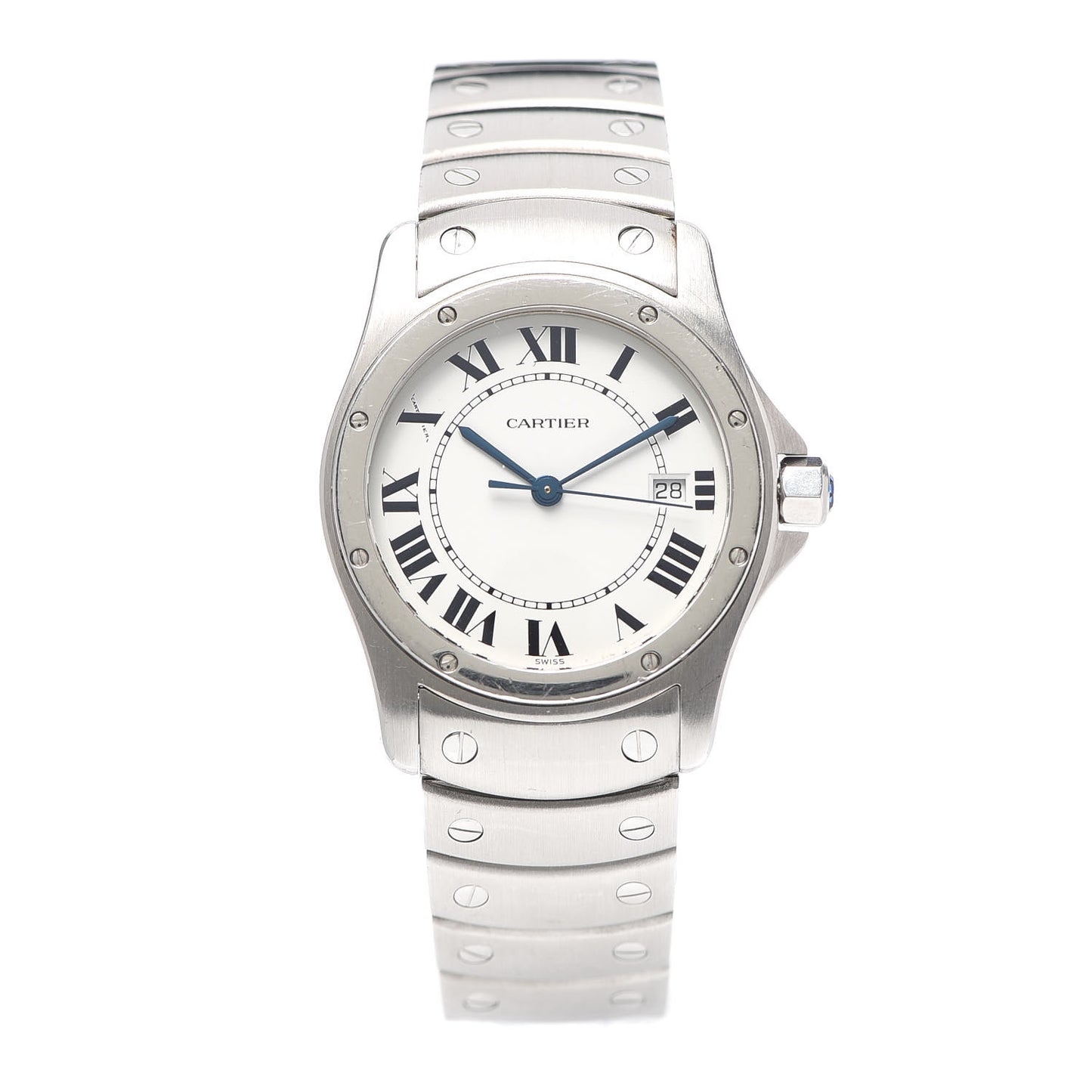 Stainless Steel 29mm Santos Cougar Quartz Watch