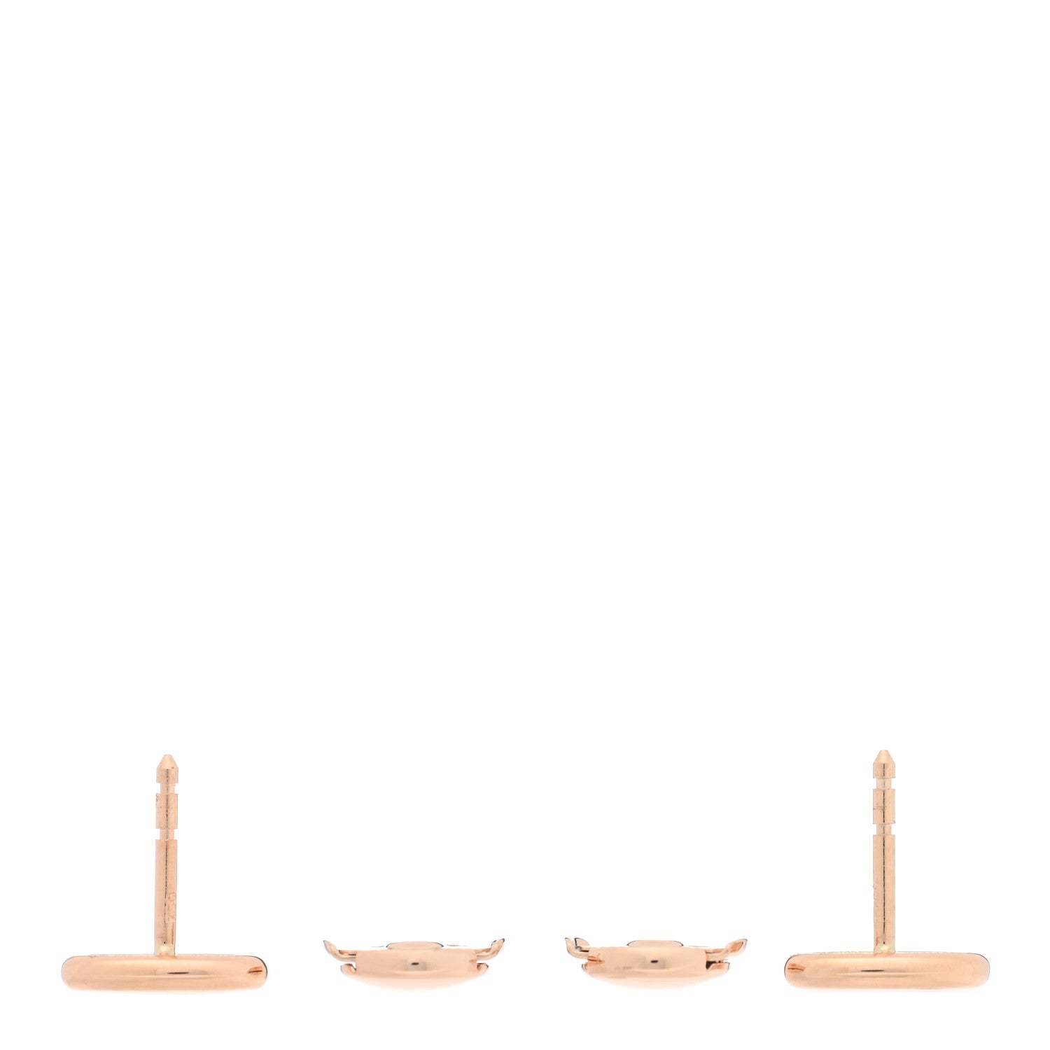 Hermes 18K Rose Gold TPM Farandole Stud Earrings 3 of 5