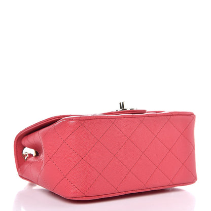 Chanel Caviar Quilted Mini Square Flap Dark Pink 4 of 8