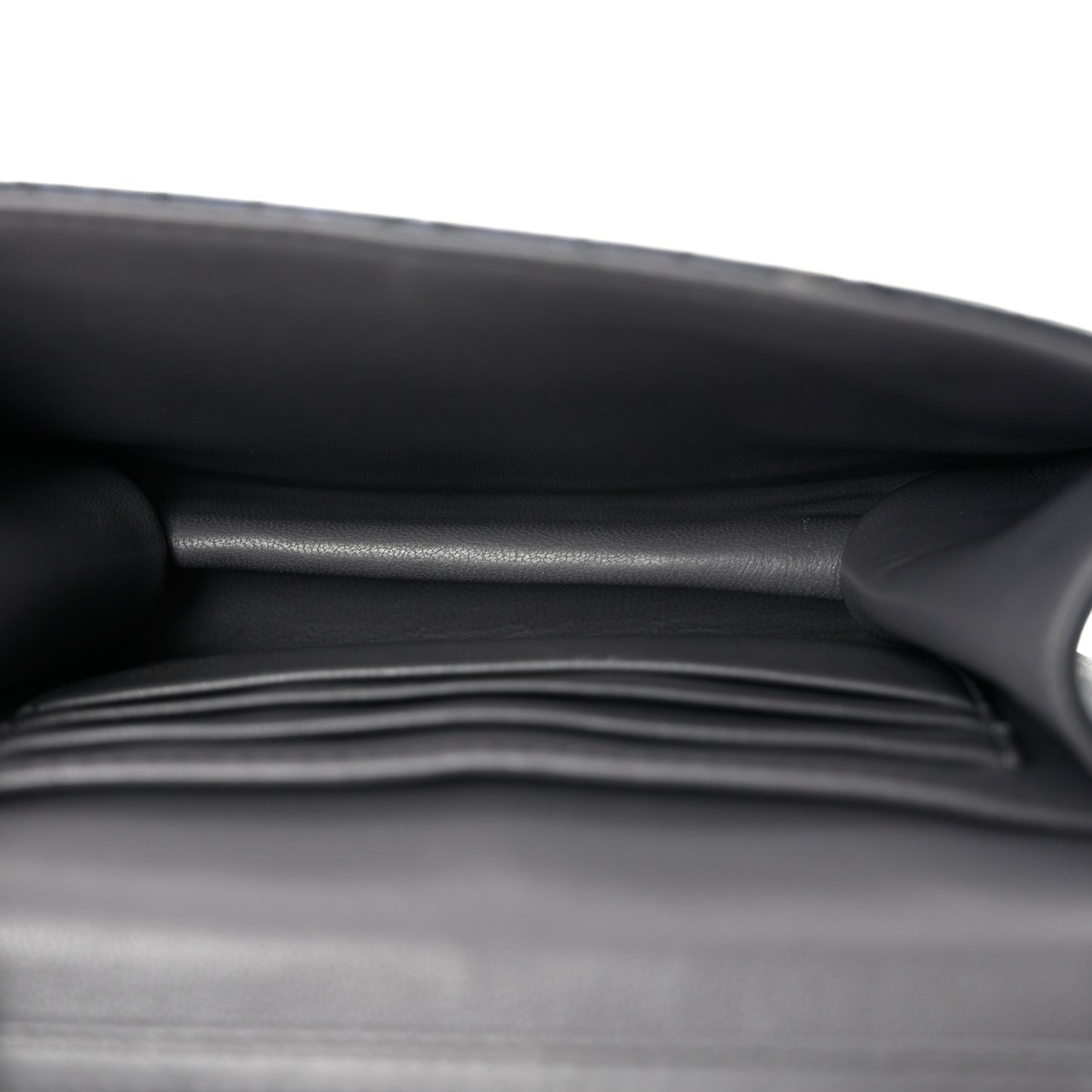 Metallic Calfskin Cannage Miss Dior Promenade Pouch Black