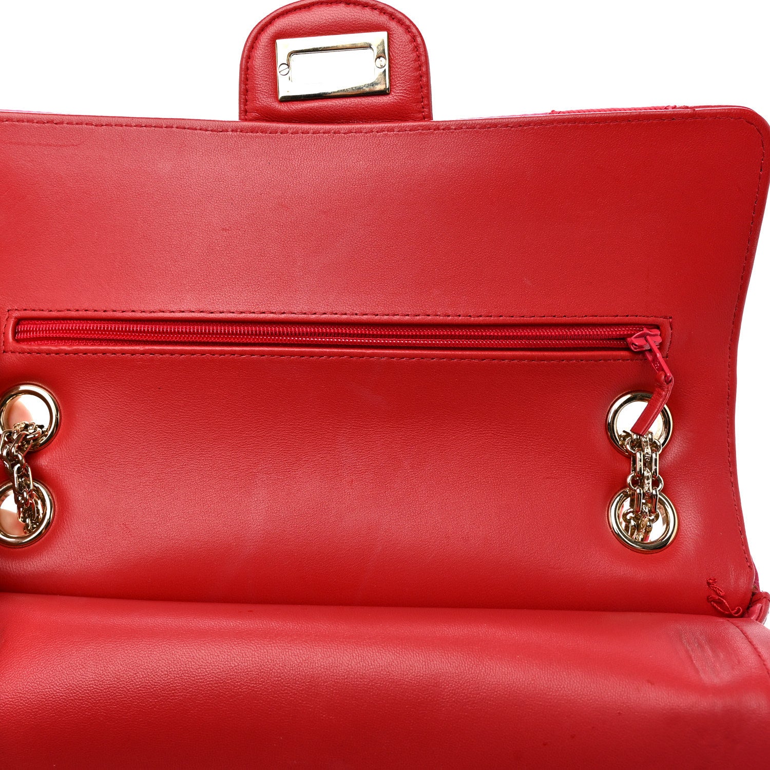 Chanel Lambskin Velvet Grosgrain Quilted 2.55 Reissue 225 Flap Red 16 of 19