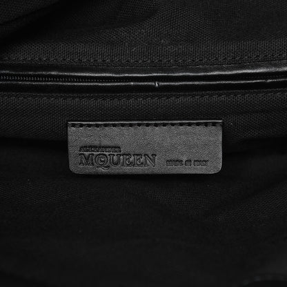 Alexander McQueen Calfskin Studded Padlock Skull Clutch Black 6 of 10