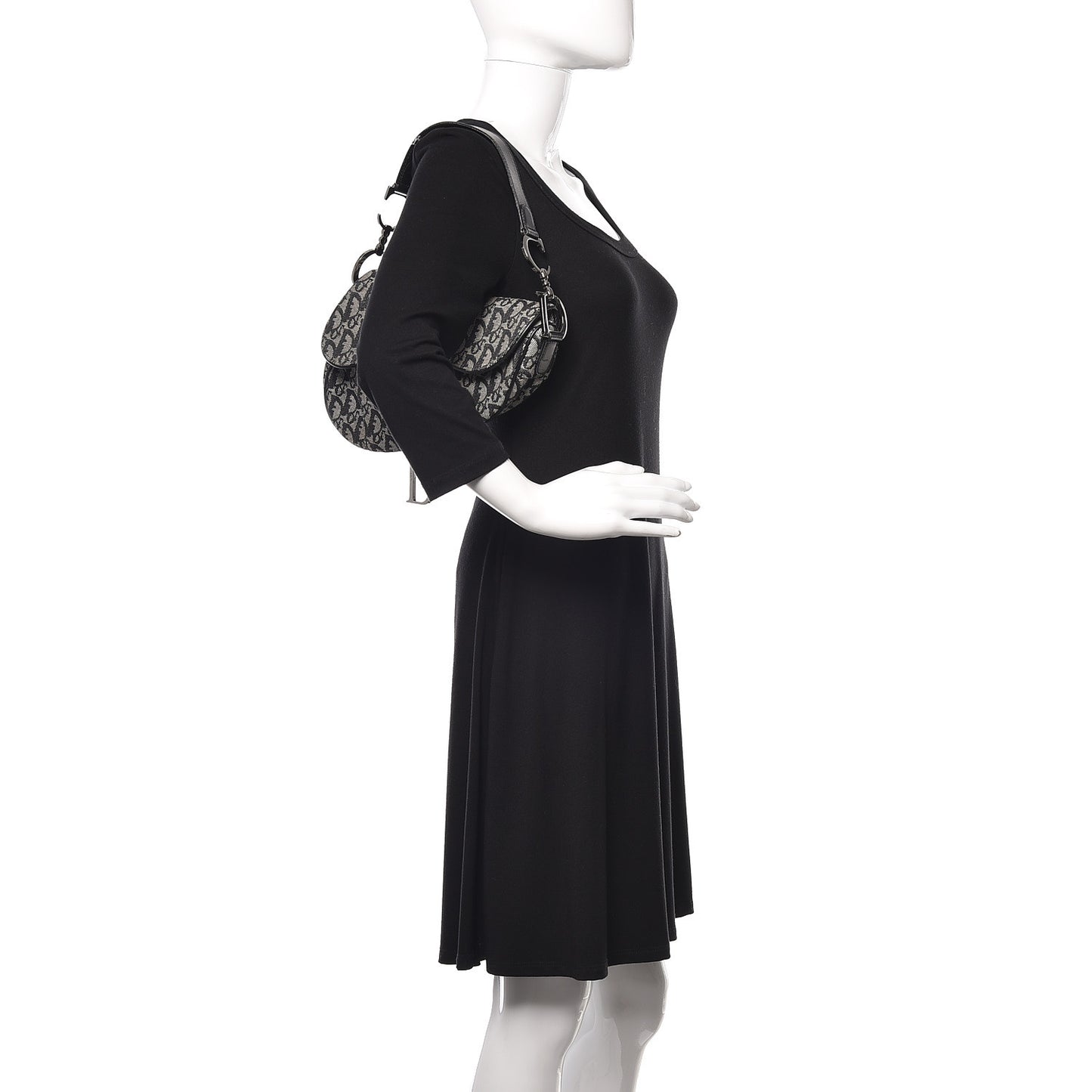 Monogram Saddle Bag Black