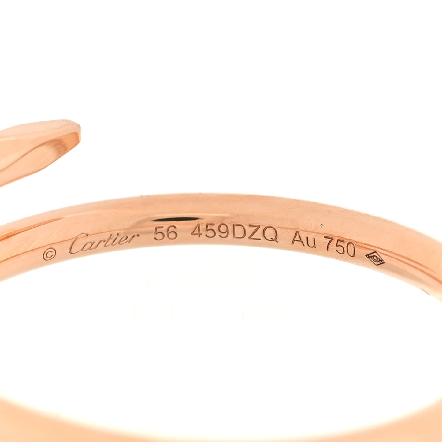18K Pink Gold Small Juste Un Clou Ring 56 7.5