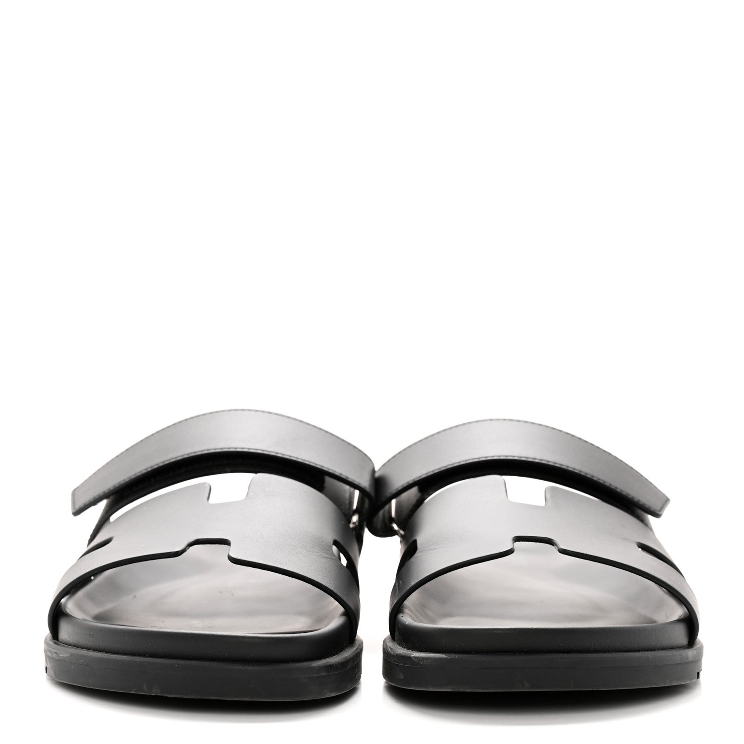 Hermes Calfskin Womens Chypre Sandals 41 Black 2 of 16