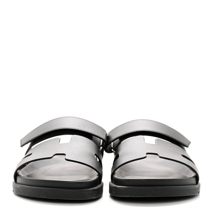 Hermes Calfskin Womens Chypre Sandals 41 Black 2 of 16