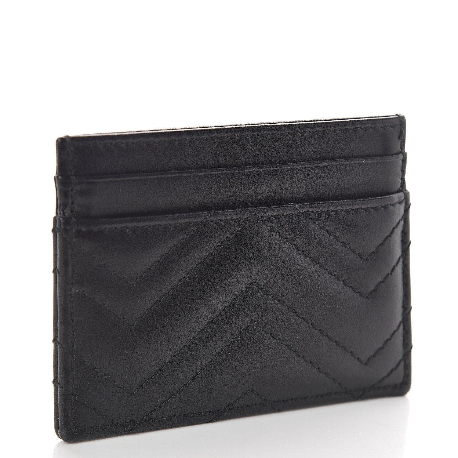 Gucci Calfskin Matelasse GG Marmont Card Holder Black 2 of 5