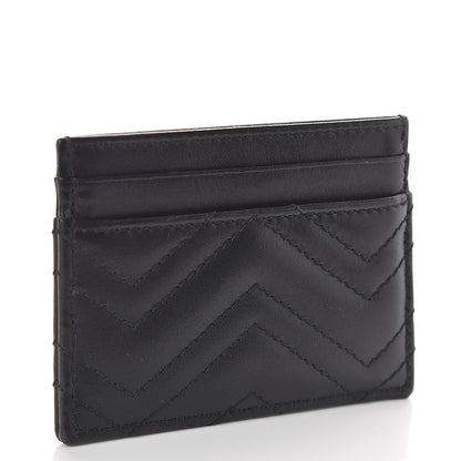 Gucci Calfskin Matelasse GG Marmont Card Holder Black 2 of 5