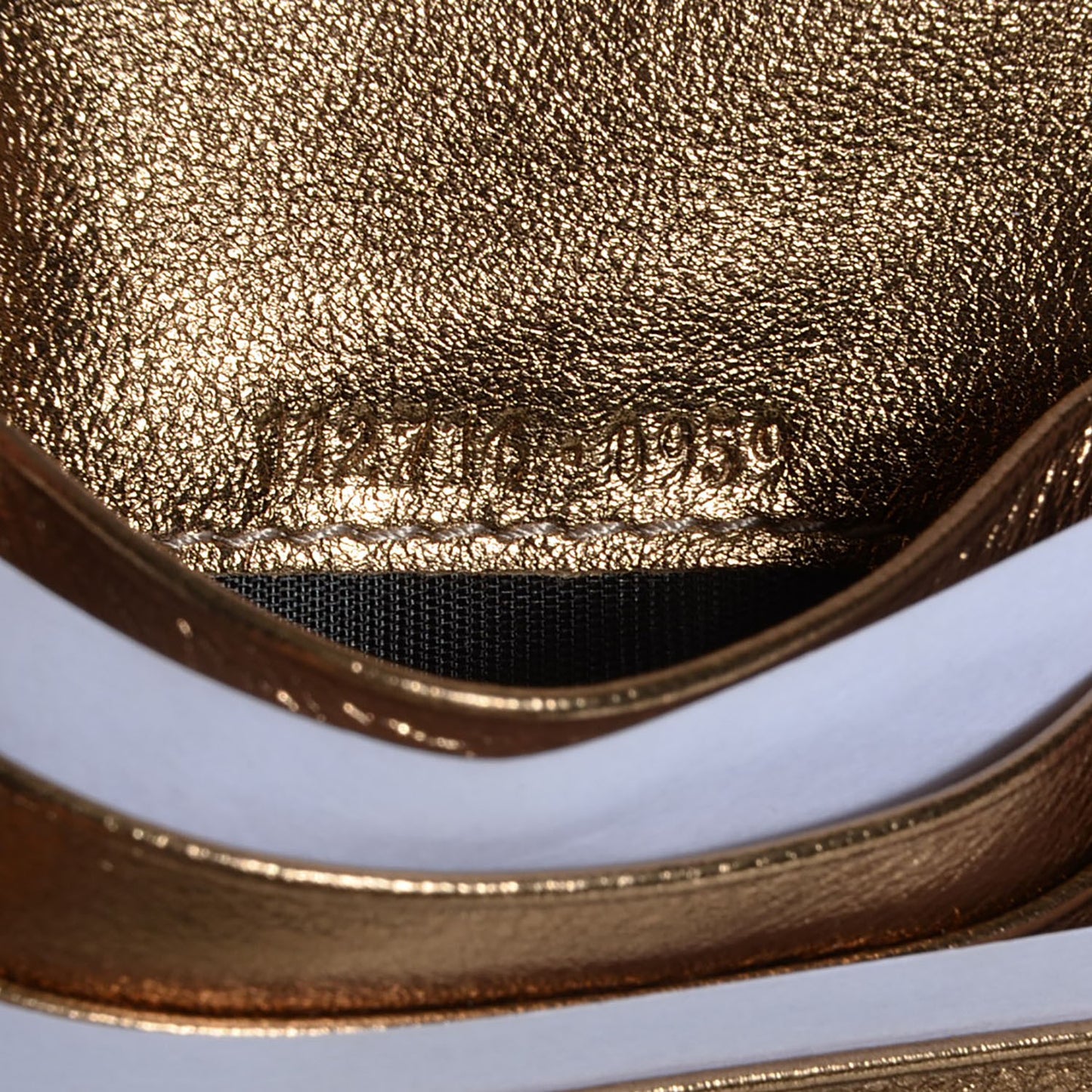 Crystal Monogram Metal Bar French Flap Wallet Gold