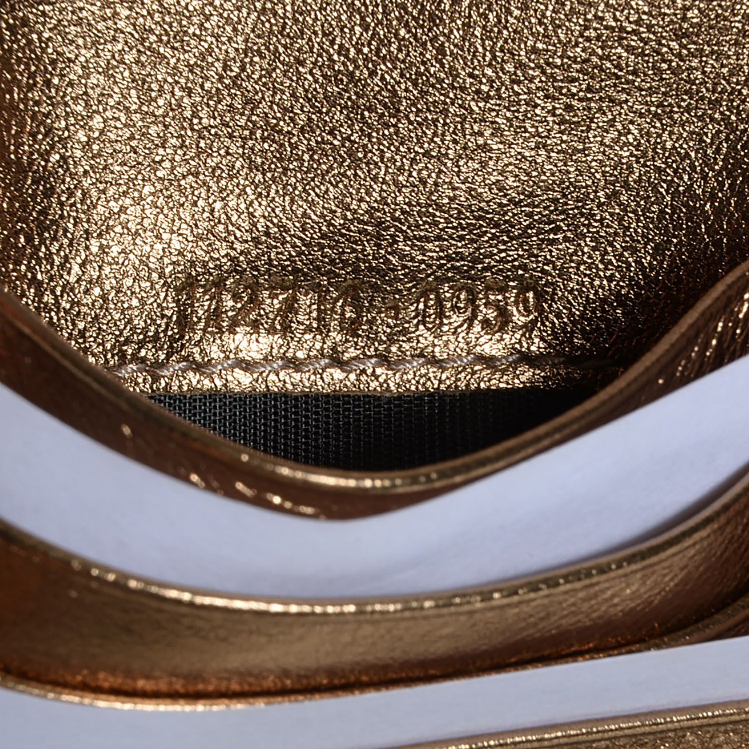 Gucci Crystal Monogram Metal Bar French Flap Wallet Gold 8 of 8