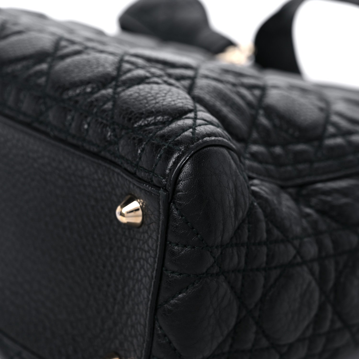 Christian Dior Grained Calfskin Cannage Large Supple Lady Dior Black 11 of 14