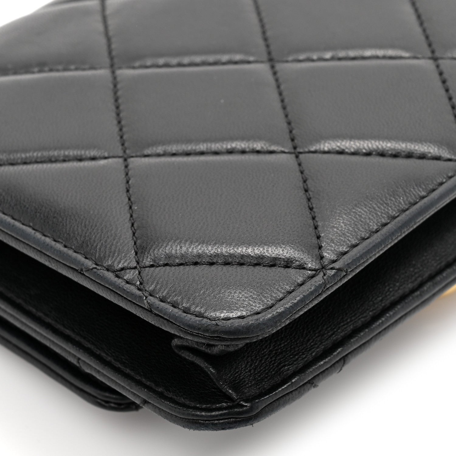 Chanel Lambskin Quilted Golden Class Wallet on Chain WOC Black 12 of 15