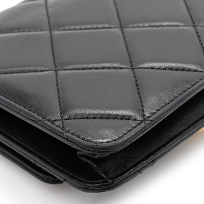 Chanel Lambskin Quilted Golden Class Wallet on Chain WOC Black 12 of 15