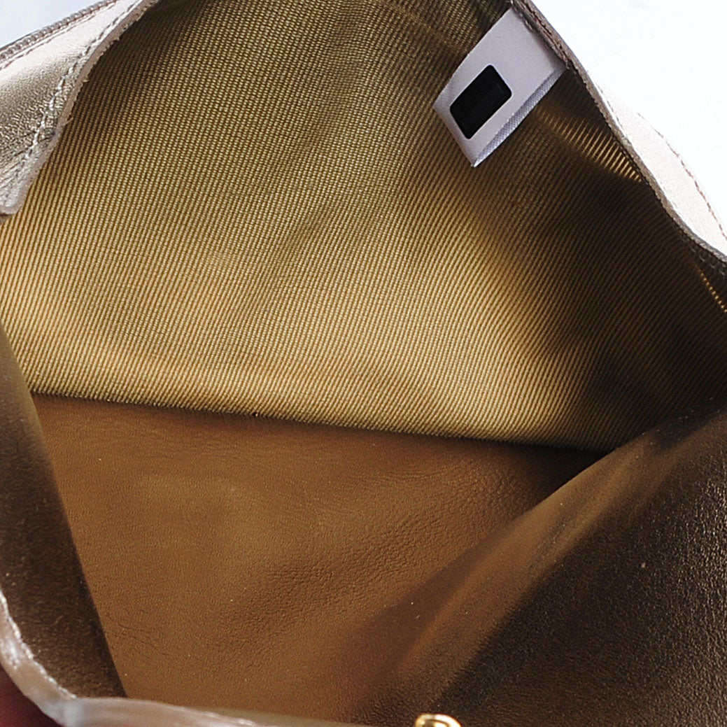 Jimmy Choo Leather Clutch Bag Metallic Gold 8 of 8