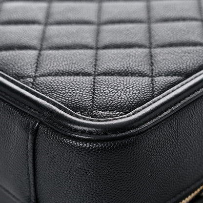 Chanel Caviar Quilted Medium CC Filigree Vanity Case Black 11 of 15