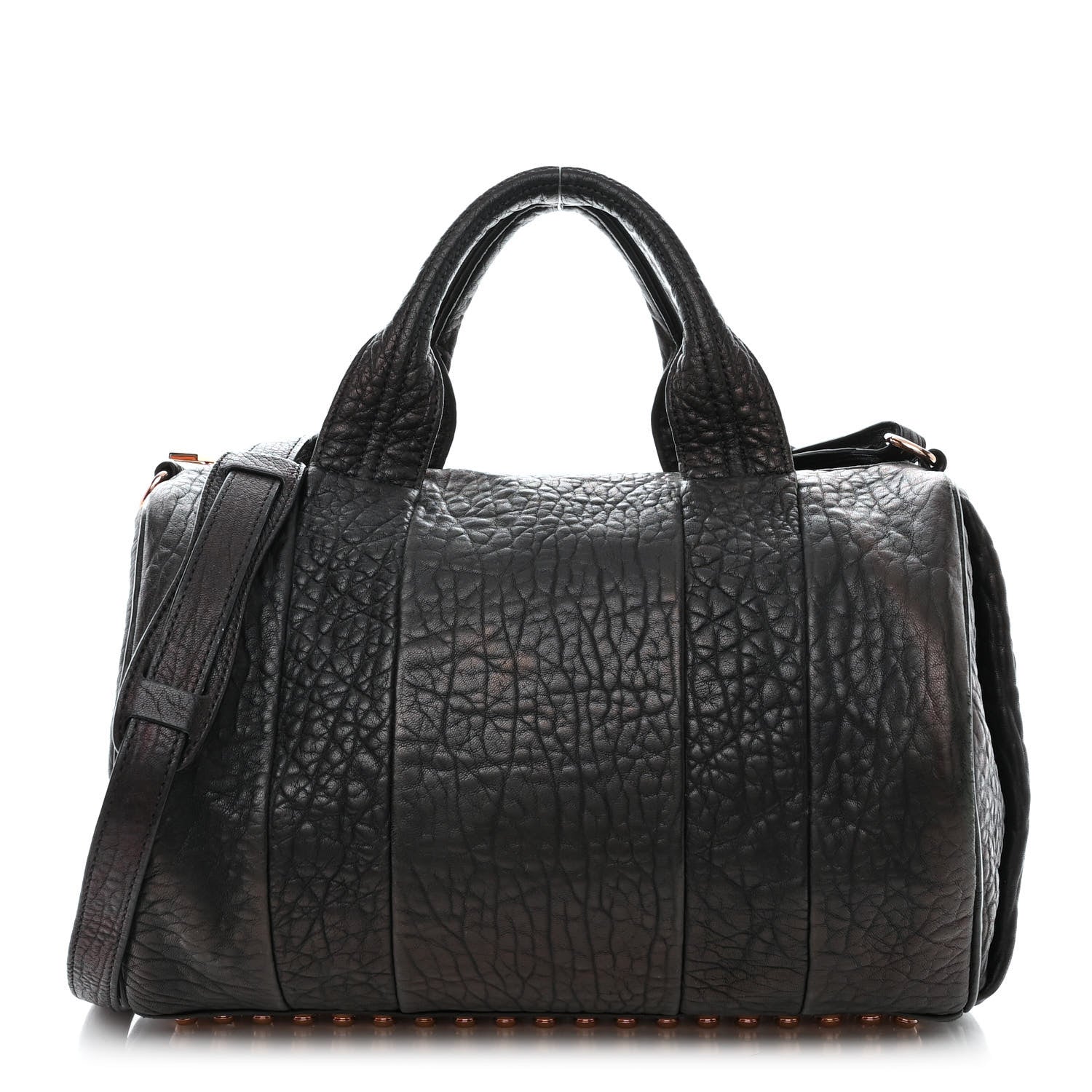 Alexander Wang Pebbled Lambskin Rocco Black Rose Gold Hardware 1 of 9