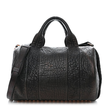 Alexander Wang Pebbled Lambskin Rocco Black Rose Gold Hardware 1 of 9
