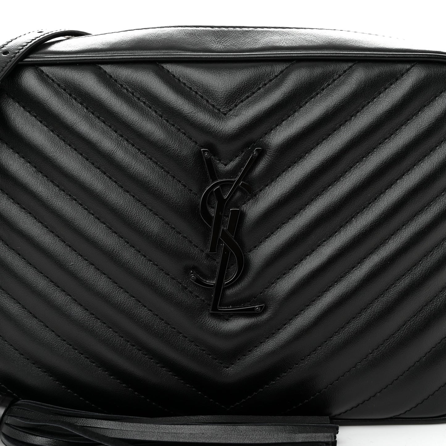 Calfskin Matelasse Monogram Monochrome Lou Camera Bag Black