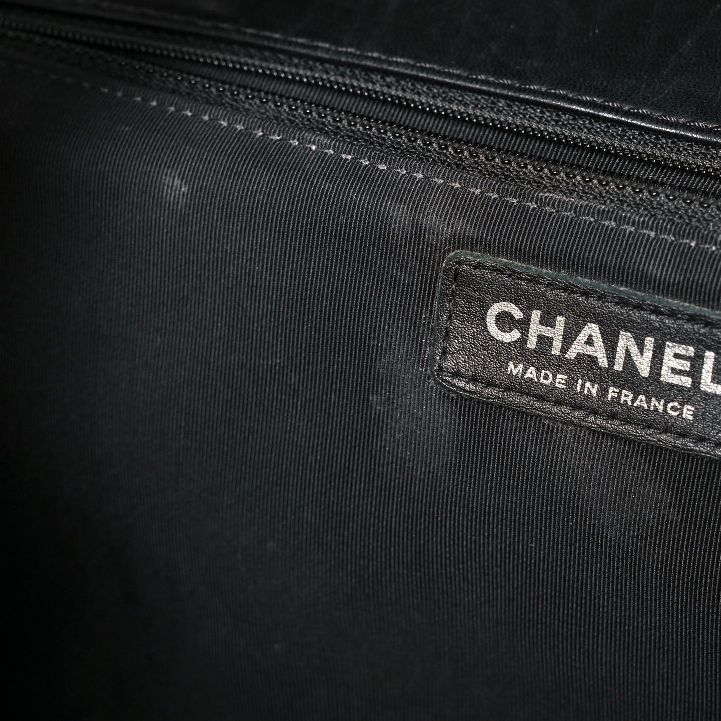 Lambskin Chevron Quilted Single Flap Black