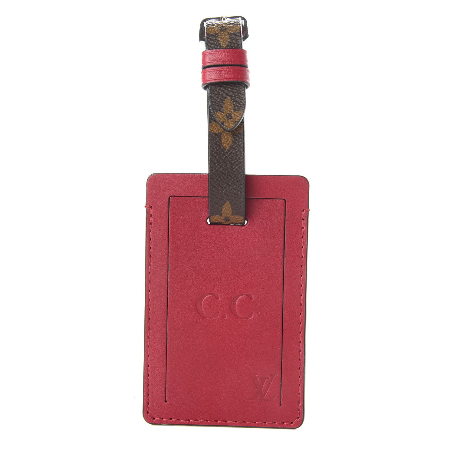 Louis Vuitton Calfskin Monogram Luggage Tag Fuchsia 1 of 5