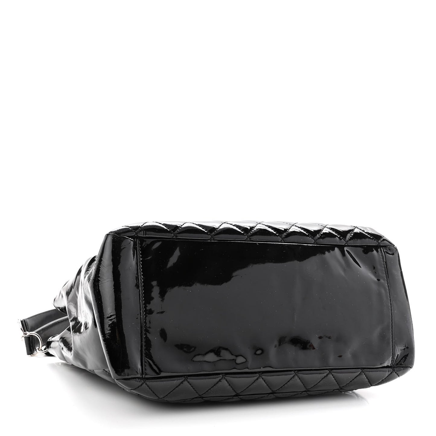 Patent Quilted Grand Shopping Tote GST Black